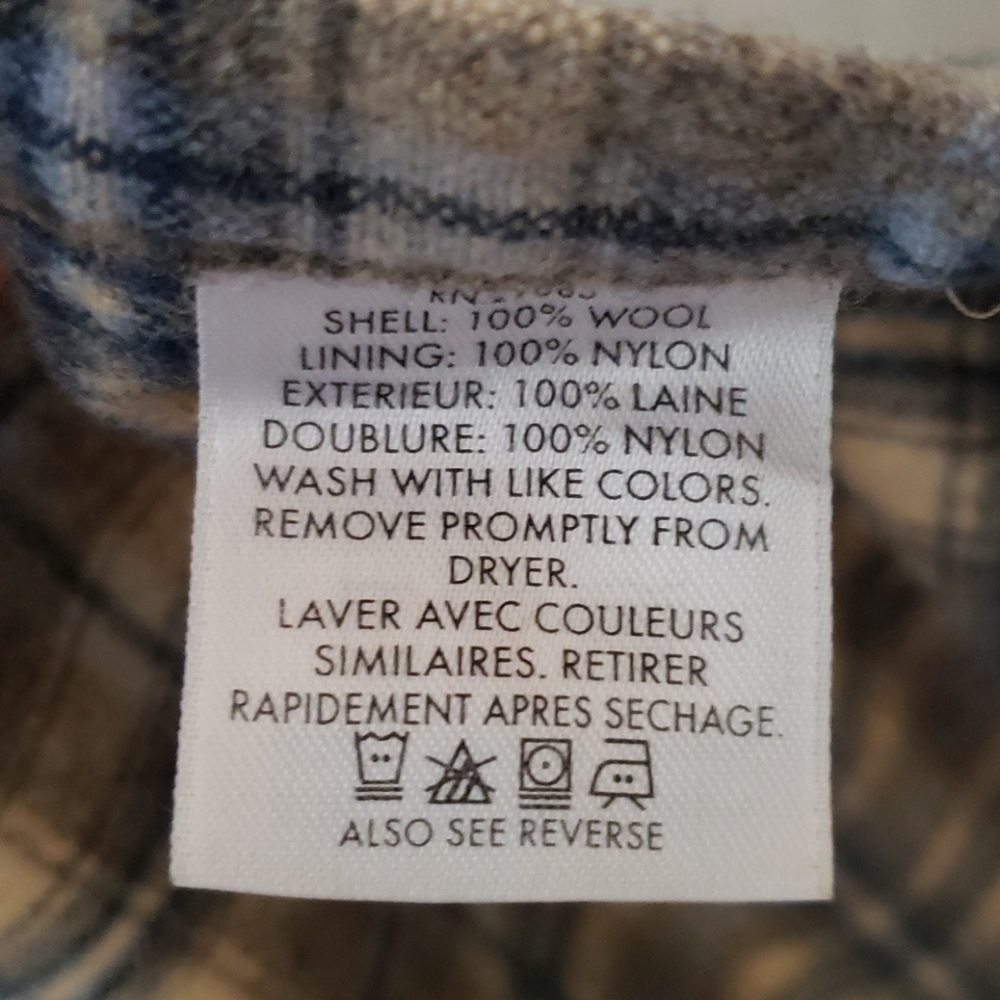 Pendleton Genuine Wool Button Down Plaid Shirt L - image 6